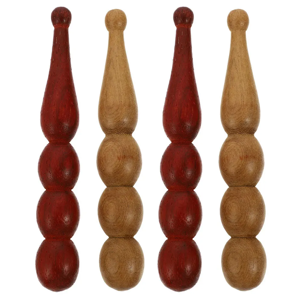 

4Pcs Massage Tools Professional Acupoint Massaging Sticks for Home Body Face Therapy Round Bead Massager Muscle Relief
