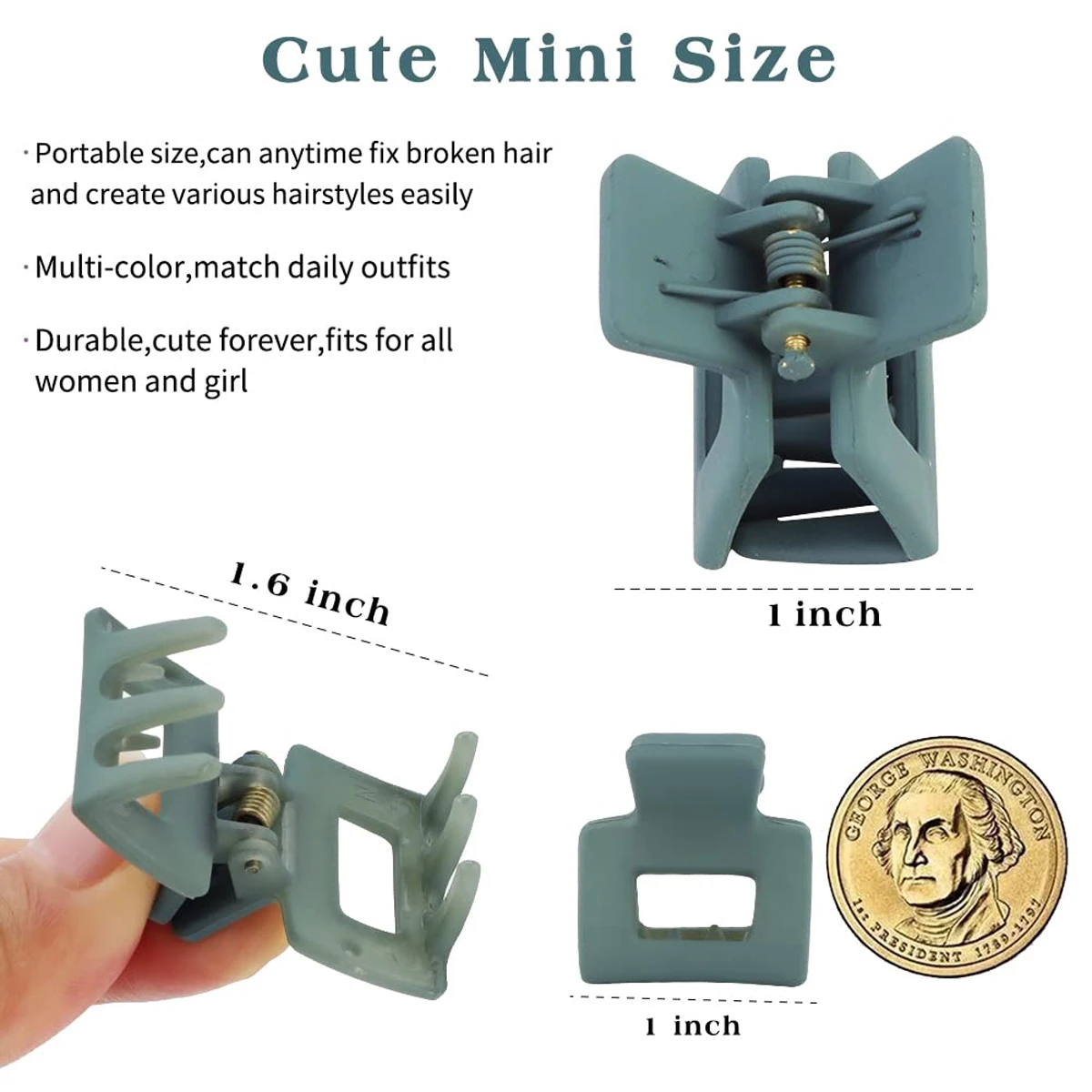 10 قطع صندوق رائع من أنماط مختلفة، دبوس شعر هندسي صغير مع زهور أكريليك مخططة صغيرة، إكسسوارات للرأس #4