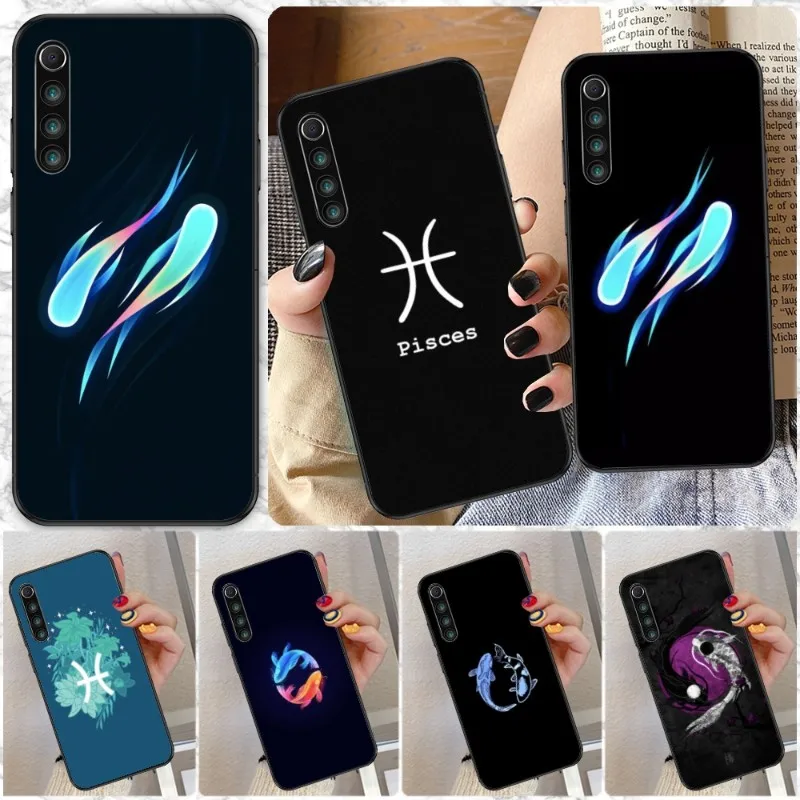 Pisces Astrology Smart Phone Case for Xiaomi Redmi Note 11 10 9T 8 7 Pro 9 9A 9C 8 Black Soft Phone Cover Funda