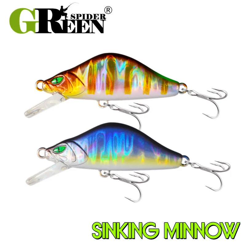 43 mm 5,5 g sinkender Minnow Mini-Hartköder, künstlicher Angelköder, Wobbler, Kurbelköder, Forellenköder