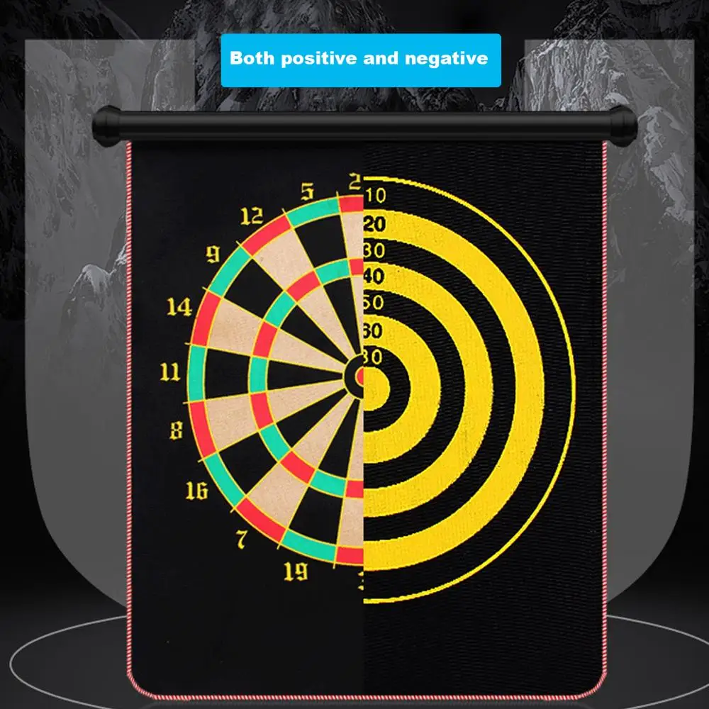 

Magnetic Dart Board Set with 16 Magnetic Darts Safe Indoor Outdoor Dart Games Roll-Up Double-Sided Design Perfect Christmas Gift