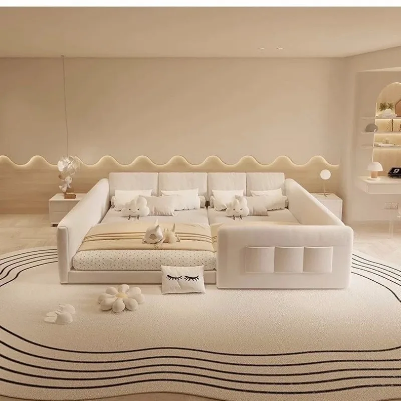 Master bedroom children's widening two-bed tatami double modern and simple children's patchwork bed