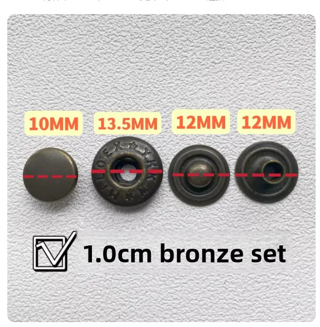 

YKK Four-in-one Buckle SW65 Large S-shaped Snap Button Silver, Copper Three-piece Spring Button 10 30 50 100 sets