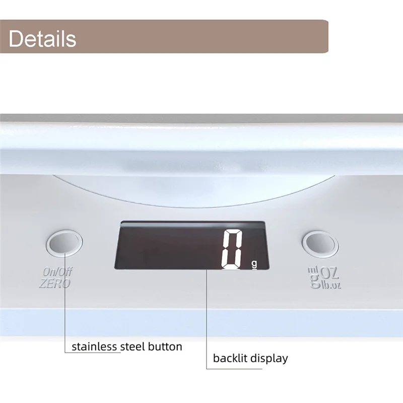 ABLN-balança para animais de estimação com bandeja removível, display LCD digital, design de borda curvada para pequenos animais de estimação, colocação estável