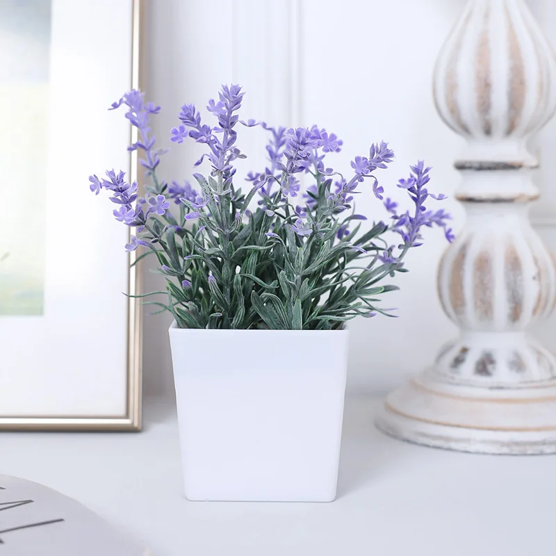 1pc- Simulation lavender pot,home decoration,office desktop decoration,realistic, plastic,housewarming gifts,artificial plant