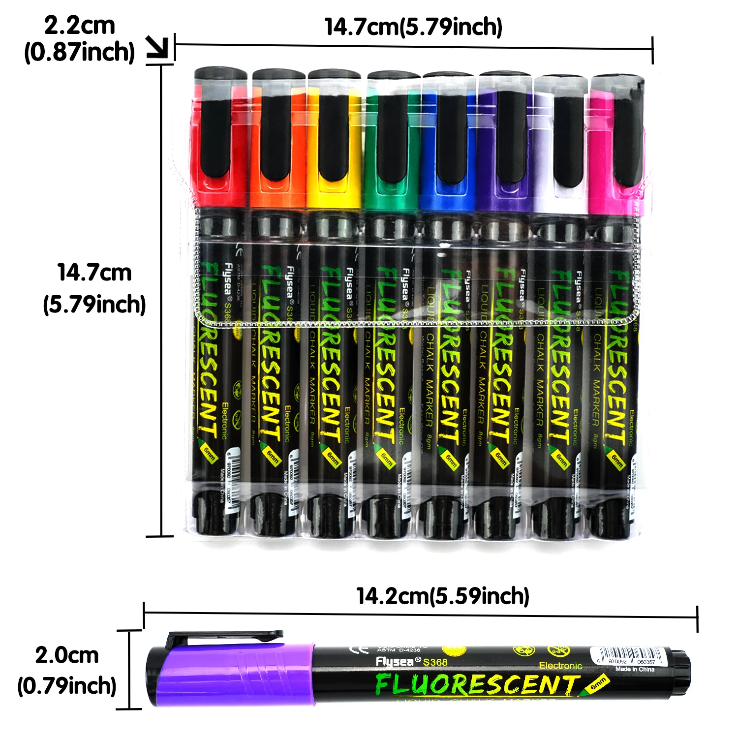 8 Color Liquid Chalk Erasable LED Highlighter Fluorescent Marker Pen Art Painting,For Whiteboard Advertisement Chalkboard