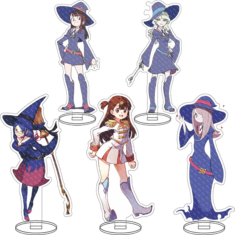 Figurine d'anime de 16 cm Little Witch Academia ‌   Kagari Lotte Jansson Sucy Manbavaran Diana Cavendish Cos Ornements en acrylique sur support Cadeaux