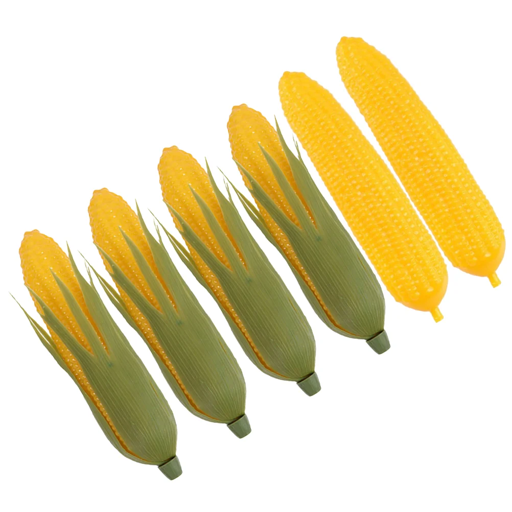 

6 Pcs Simulation Corn Shooting Prop Decor Artificial Fake Models Decorate Faux Vegetable