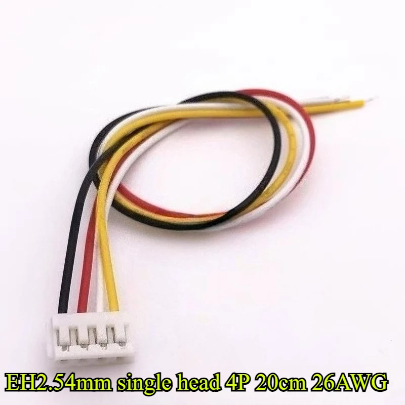 10/30/50 Teile/los EH2,54mm terminal draht pitch 2,54mm einzigen kopf 2P/3P/4P/5P/6P draht länge 20cm 26AWG elektronische linie stecker