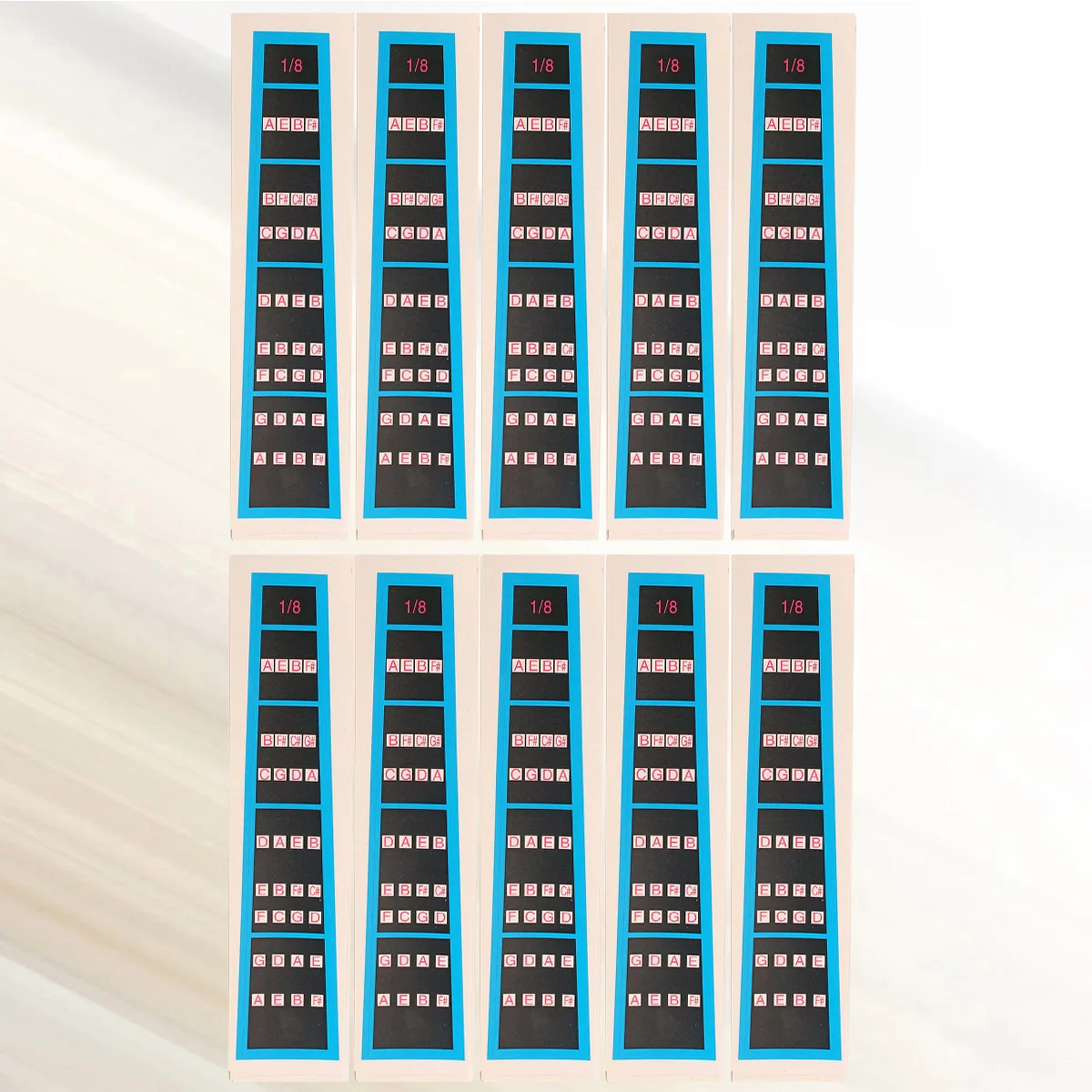 

10 Pcs Violin Sticker Fretboard Stickers Scale Indicator Fiddle Finger Guide Note Accessories