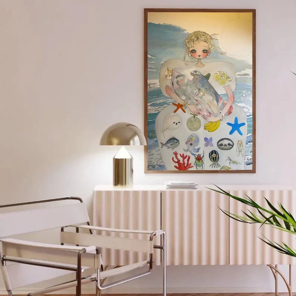 ملصق A-Aya Takano فني ذاتي اللصق مقاوم للماء ملصق ورقي لديكور جدران غرفة القهوة والبار #4