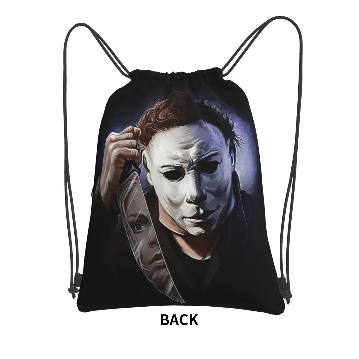 Michael Myers Backpacks Multi-function Drawstring Bundle Pocket Sundries Bag Book Bags for Travel School