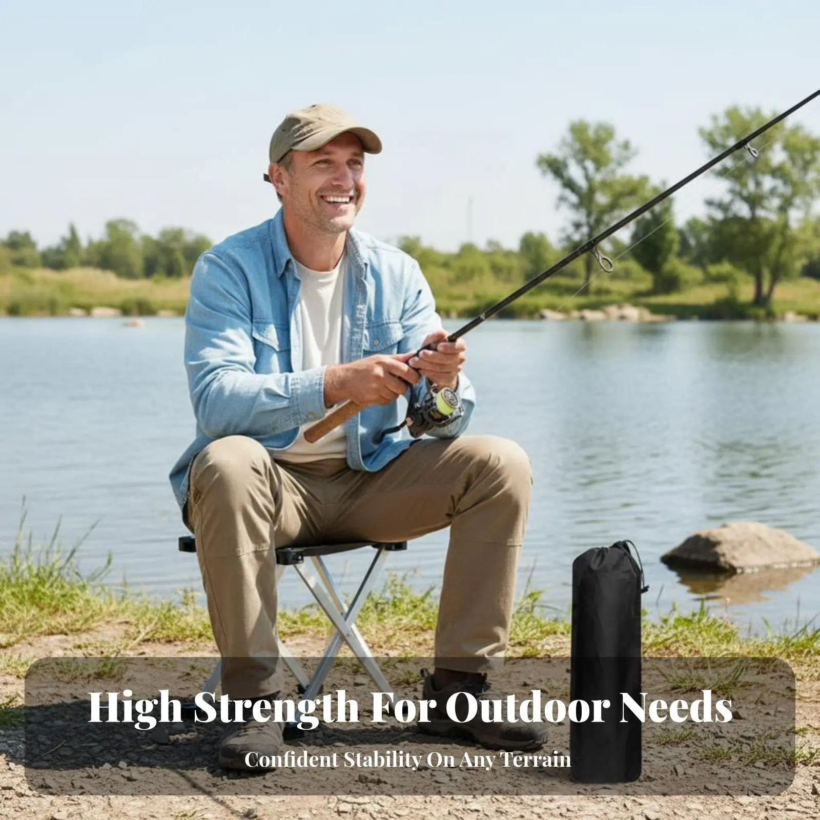 

Мини-стул для рыбалки, сверхлегкий складной походный стул, легкая складная конструкция для рыболовов, туристов, походов, пляжа