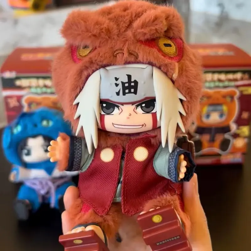 Caja ciega auténtica Eaki Naruto Uzumaki Cute Beast Party V2, muñeco de peluche, caja misteriosa, juguetes de moda, llavero para regalos sorpresa de Navidad