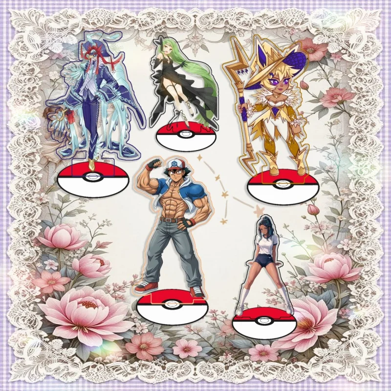 Soportes de Acrílico Reciclado para Pokémon Suicune, Celebi, Raikou, Lucario, Decoración de Escritorio, Creatividad Decorativa, Regalo Bonito de 15 cm