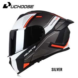 DOT Uchoose-Capacete de motocicleta para homens e mulheres, equipamento de proteção de motocicleta, capacete flip up, viseira, duplo sol 12 principais vendas capacete fly motocross - №11