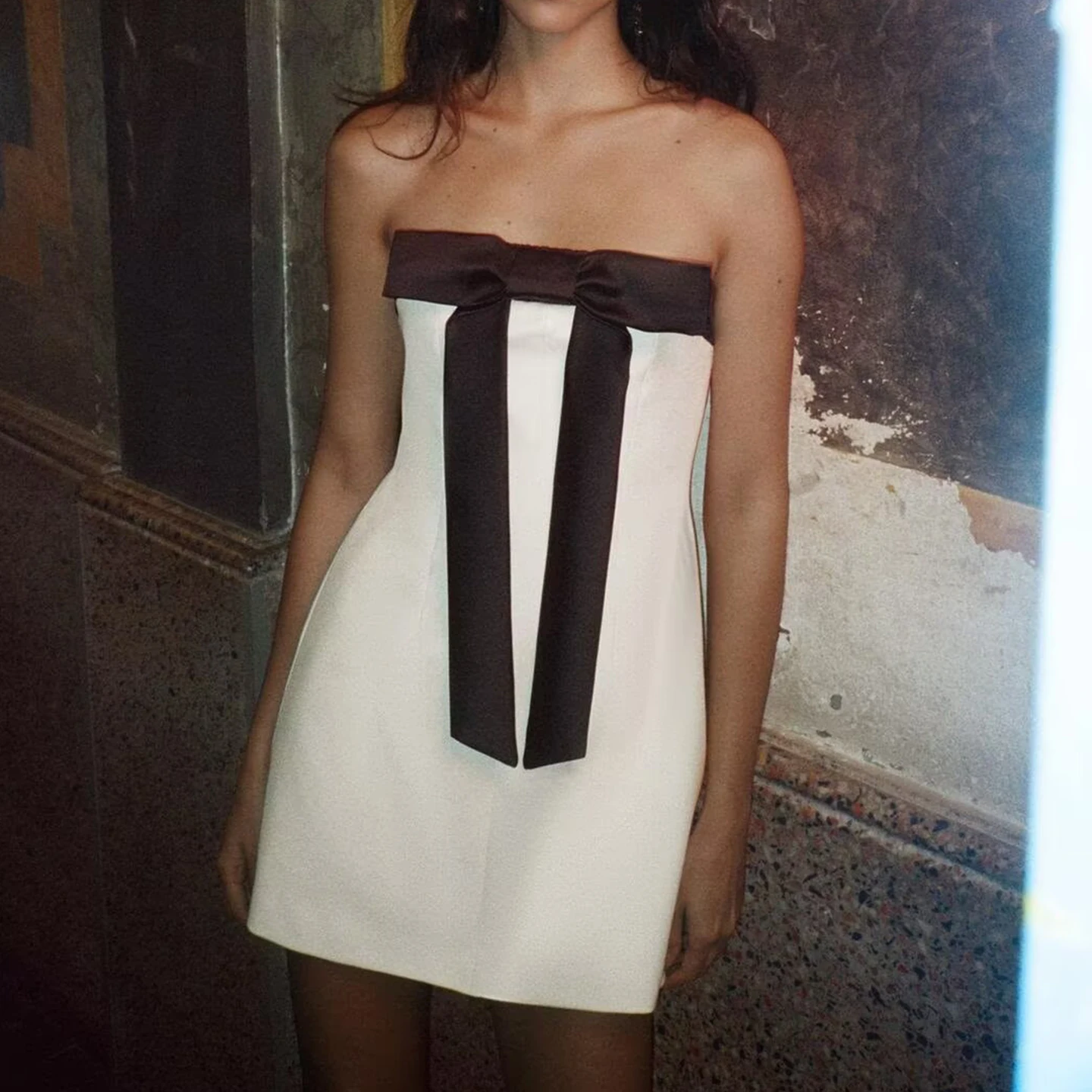 Ele Knot Design Strapl Dr Z Marca Europea Sle Svel Slim Fit Ropa diaria para damas