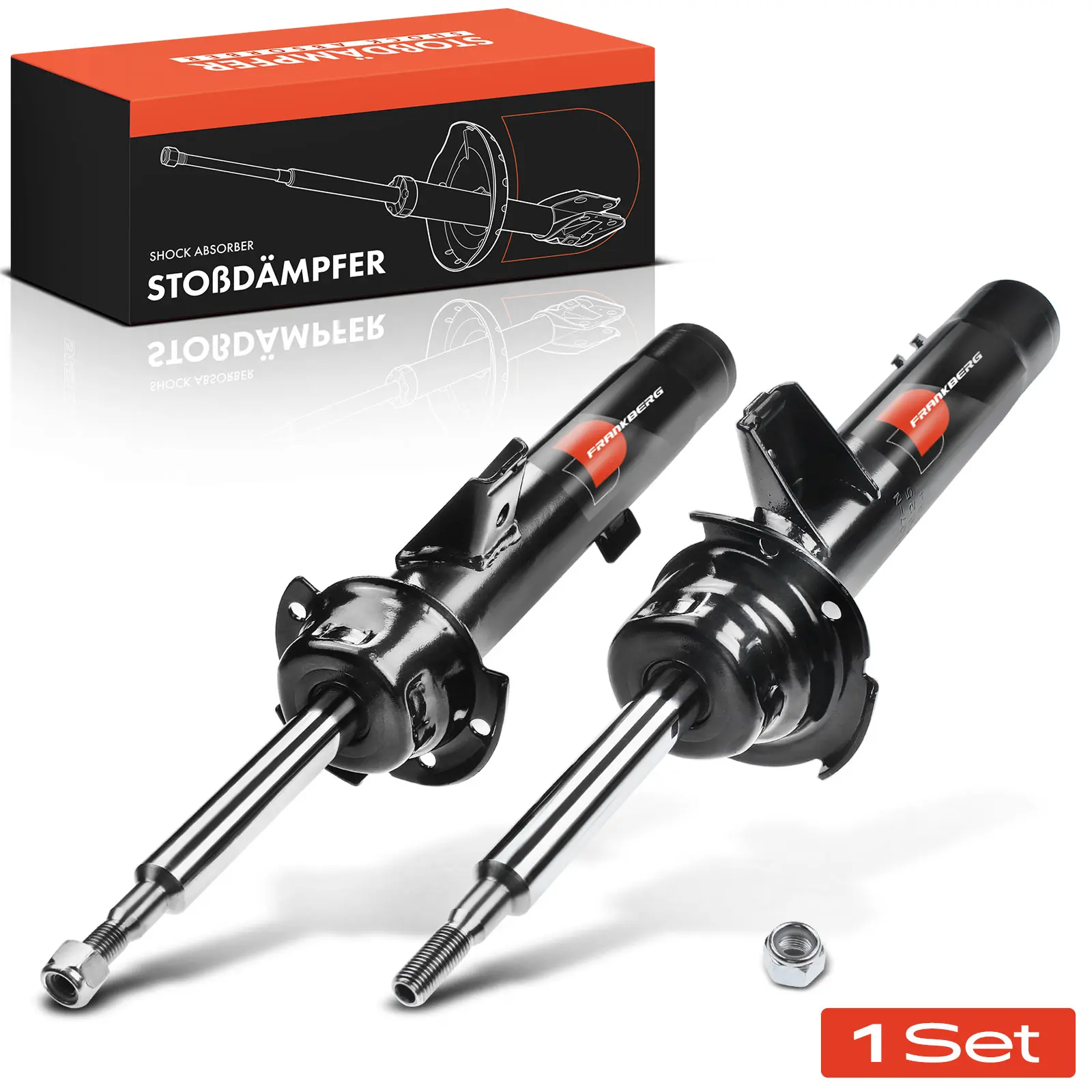 Frankberg 2x schokdemper vooras voor BMW 3 Serie E90 E93 E92 E91 2004-2013 31316767324 31316772922 31316786002 334628 339269