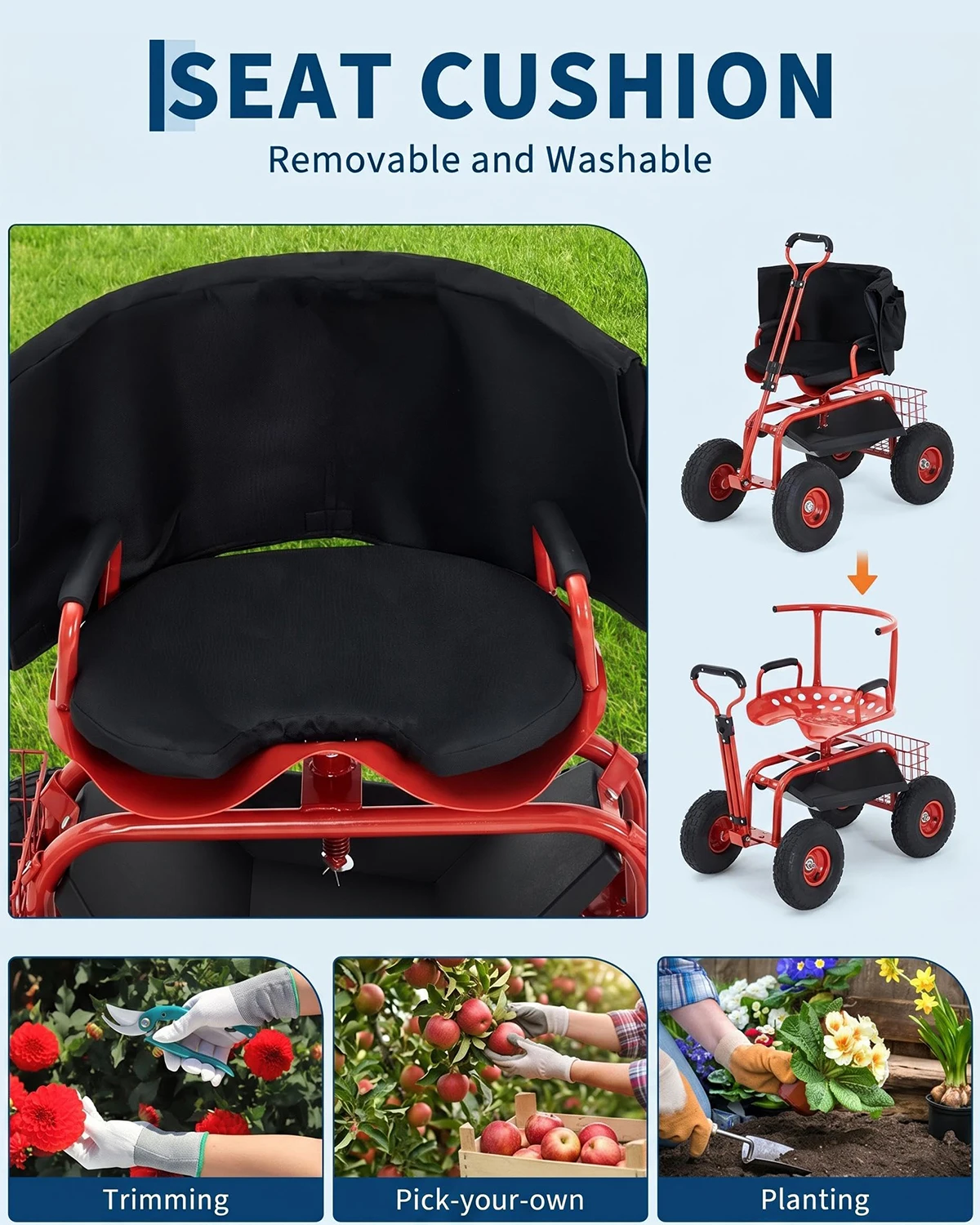Ağır Hizmet Tipi Bahçe Arabası - Gardening Tools Basket incelemesi ve fiyatı