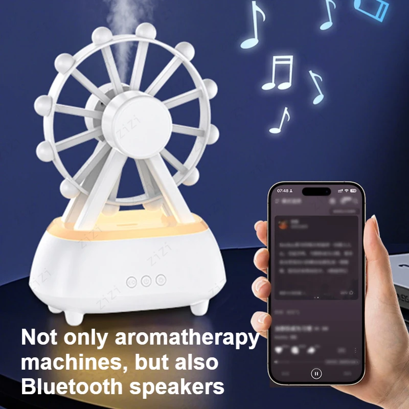Rotating Ferris Wheel Bluetooth Speaker Aromatherapy Machine USB Colorful Atmosphere Light Humidification Aromatherapy Machine