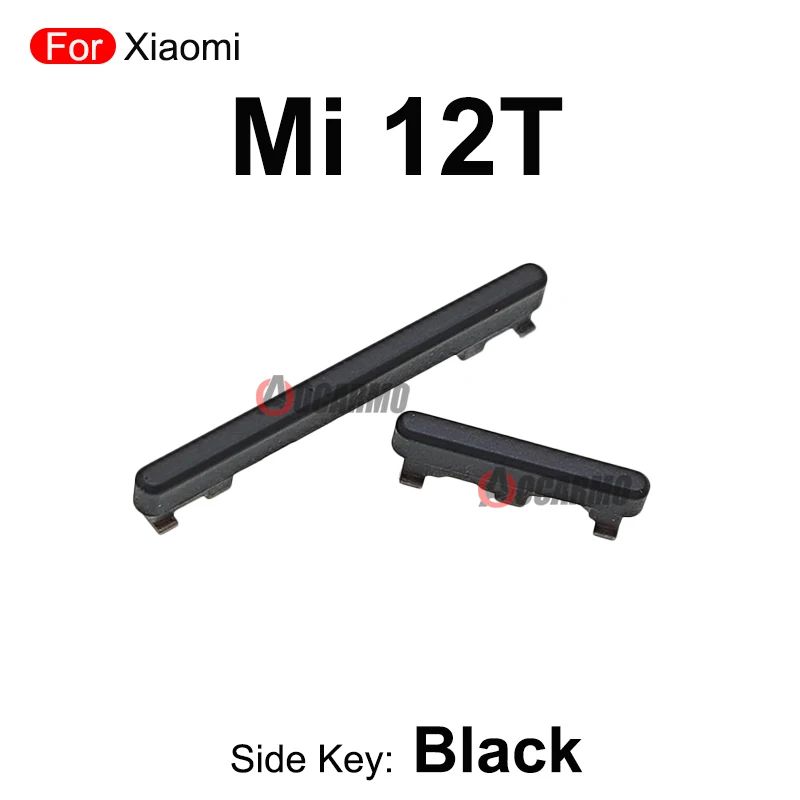 Black Blue Silver For Xiaomi 12T Power on/ off Volume Buttons Side Keys Replacement Parts