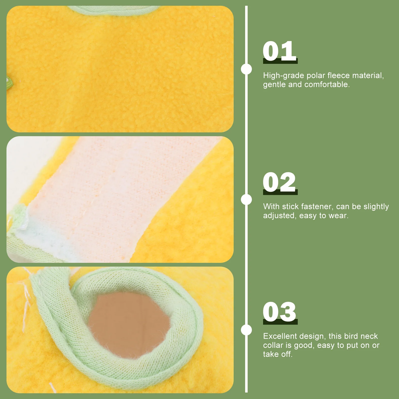 

2Pcs Pet Bird Collar Anti-Pecking Protective Collar Chic Design Keeps Birds from Licking Wounds Yellow Pet Bird Cloak