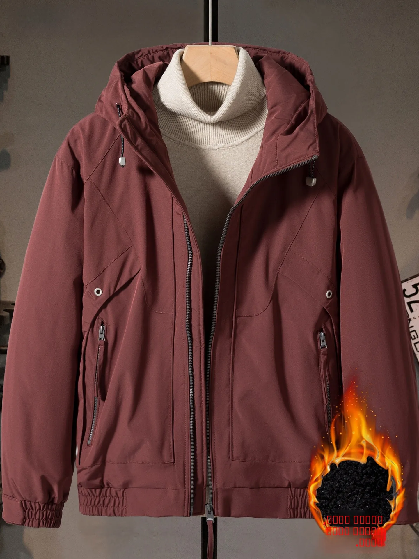 

Мужская утепленная хлопковая куртка на флисе, осенне-зимняя, повседневная, теплая, высококачественная, с капюшоном, рабочая одежда, верхняя одежда для активного отдыха, на молнии, длинная