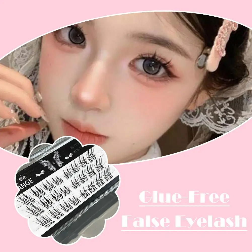 ขนตาปลอมแบบ DIY สไตล์เกาหลี ไม่ต้องใช้กาว ให้ลุคฟูฟ่องแบบแบ่งส่วน แต่งตาสวย ขนตาใส ใช้ซ้ำได้ ต่อขนตาขนาดใหญ่ รุ่น I5E7