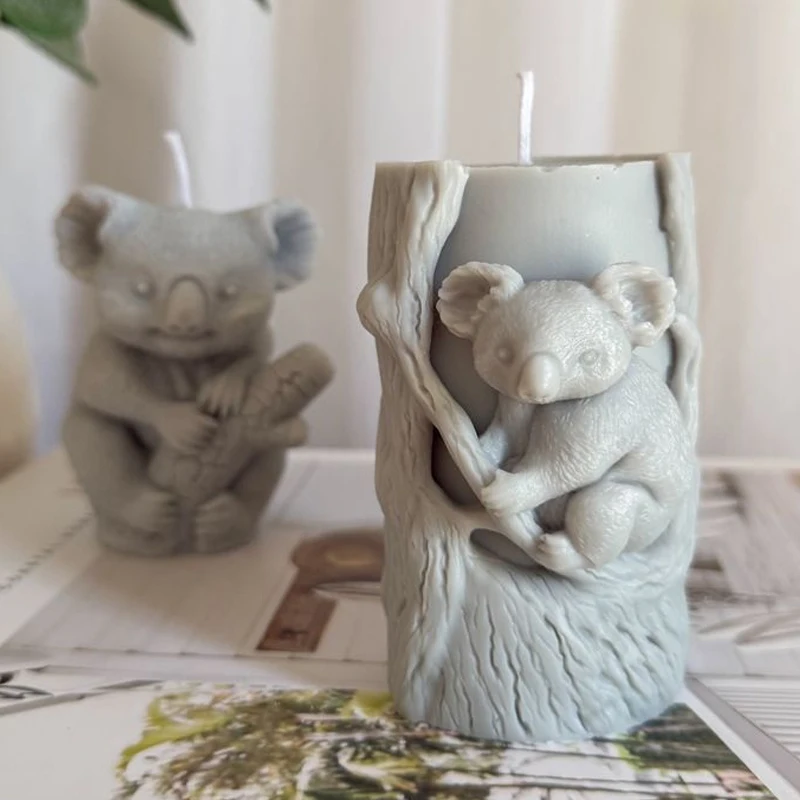 

Еда сосновая шишка белка цилиндрическая смола гипсовые формы для украшения DIY ветка коалы рельефный столб свеча силиконовая форма