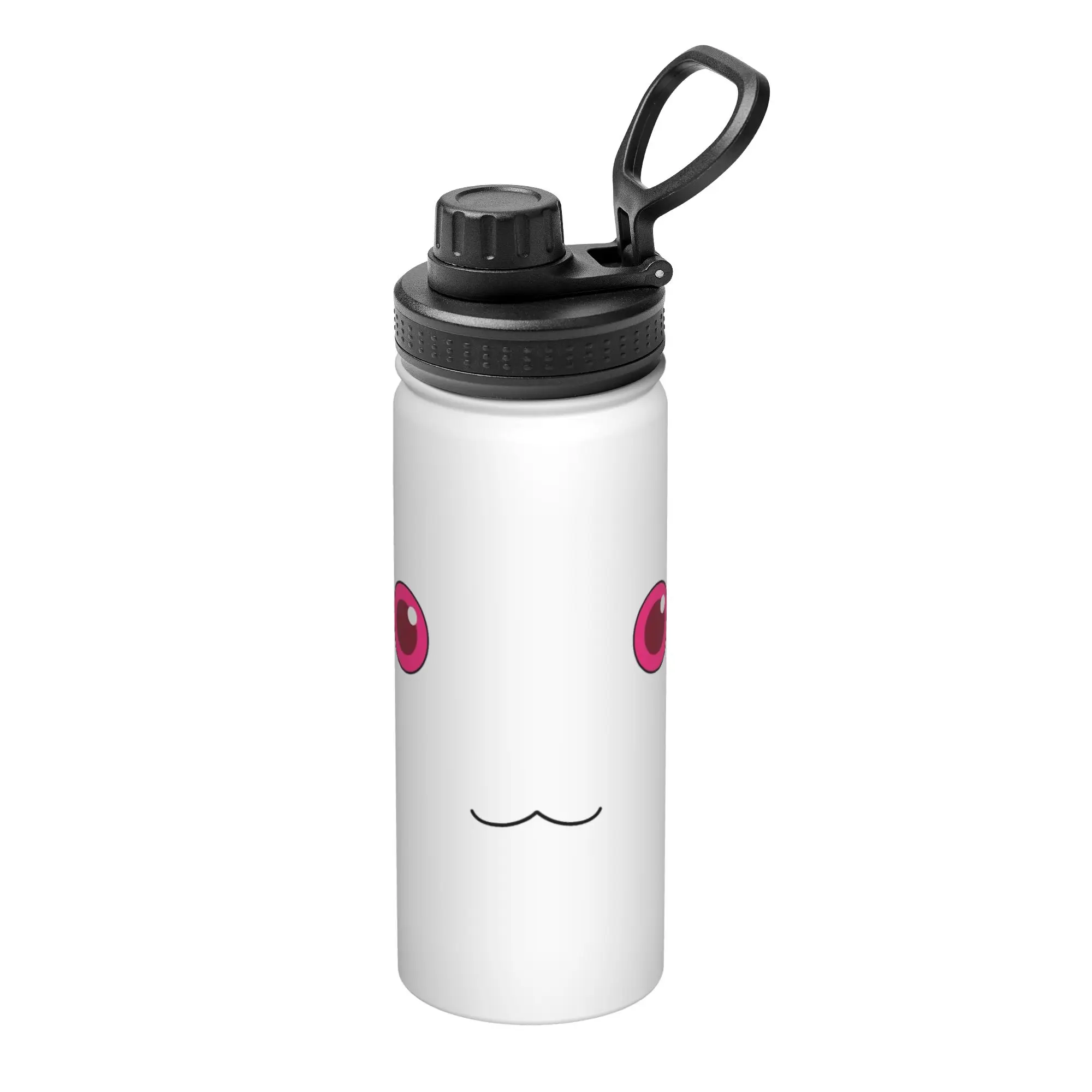 Termo Deportivo Aislado Kyuubey Face de 18 oz, Tazas de Café de Anime Puella Magi Madoka Magica, Termo Escolar de 18 oz