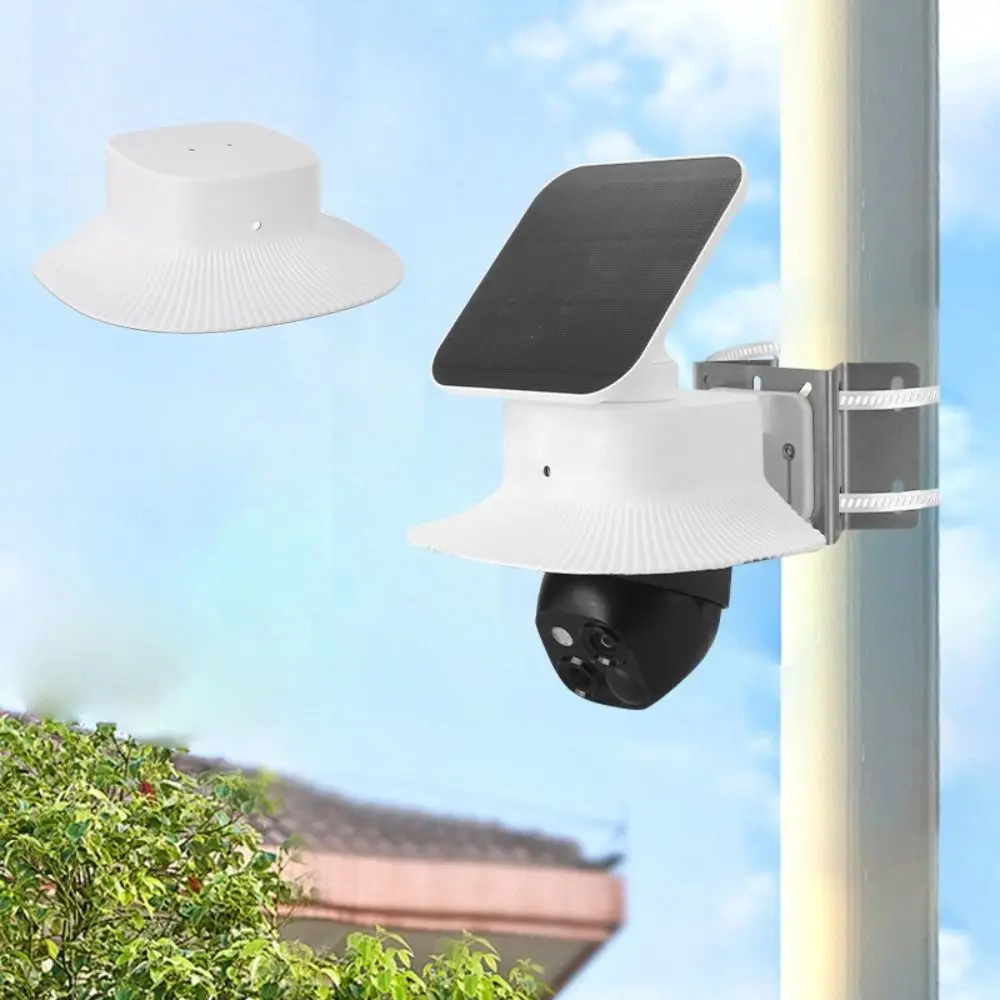 White Security Camera Cover Wall Mounted Dustproof Weatherproof Cover UV-proof Weather Resistant Protective Cover Sun Protection