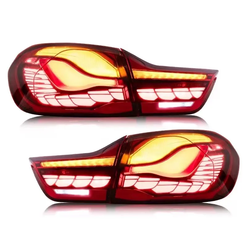 Condition Dragon Scale Taillight Assembly with Red Lens Compatible with 4 Series M4 F32 F33 F36 F83 420i 428i