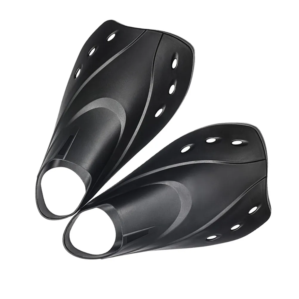 

1Pair Comfortable Short Snorkeling Swimming Diving Fins Training Flipper Barefoot Compatible Lightweight Travel