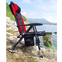 ZHUO RUN Wholesale Portable Folding Fishing Chair Multifunctional Outdoor Collapsable Bed Chair for Carp Fishing