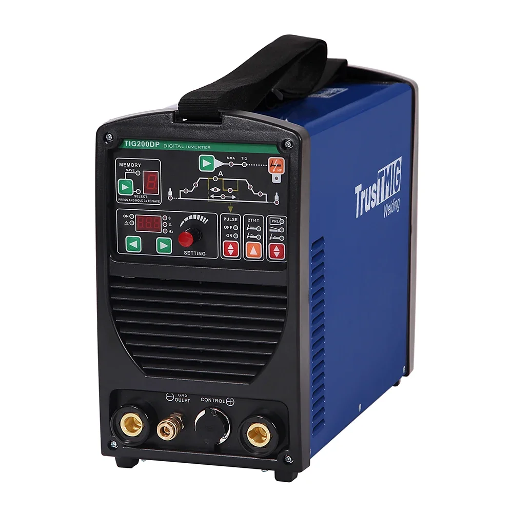 Portable TIG200DP Dual Voltage 110V 220V 200A Pulse TIG MMA Welding Machine With 2T 4T and Foot Pedal