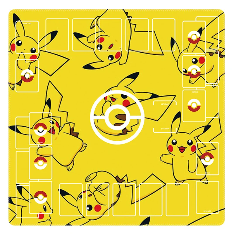 Pokemon ptcg Card Mat 60X60Cm Lillie Acerola Anime Characters Comic Version Dedicated Game Double Player Battle Card Mat Gift