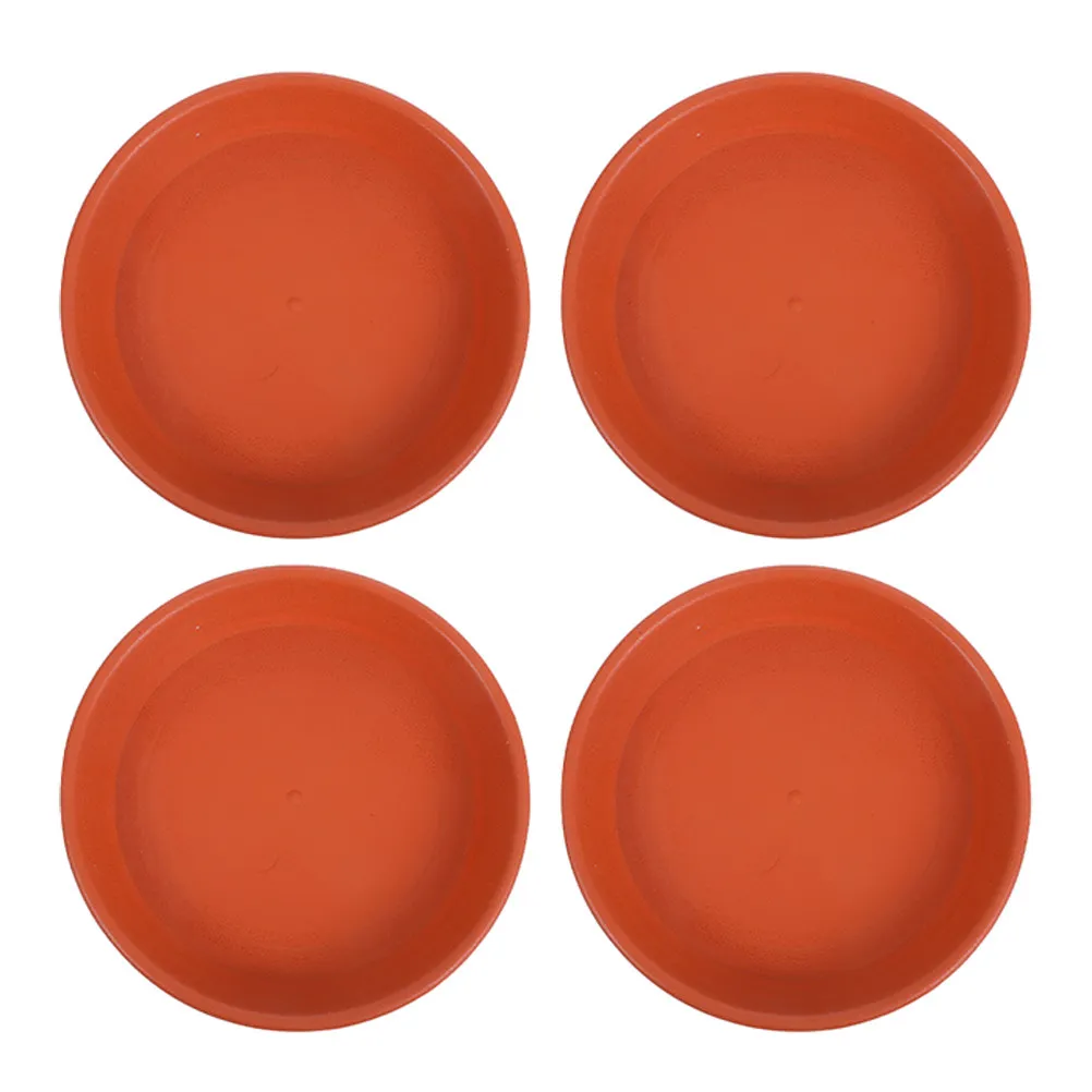 4Pcs Round Plastic Flower Pot Drip Tray Thickened Planter Saucer for Indoor Outdoor Garden Pot Base Water Catcher 19Cm