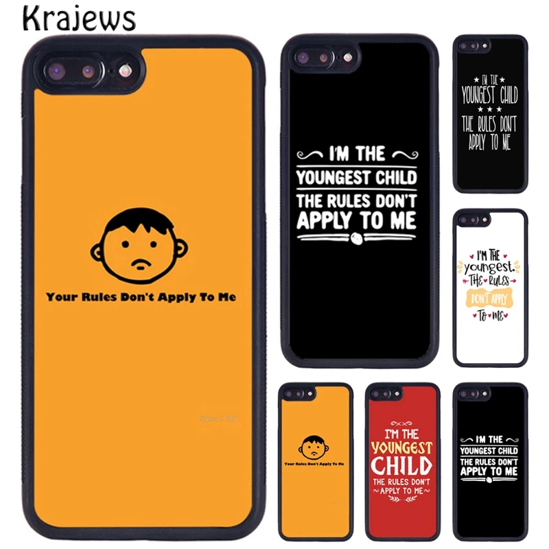 Krajews youngest child rules don't apply to me Phone Case For iPhone 16 15 14 XR XS 11 12 mini 13 Pro MAX Plus coque