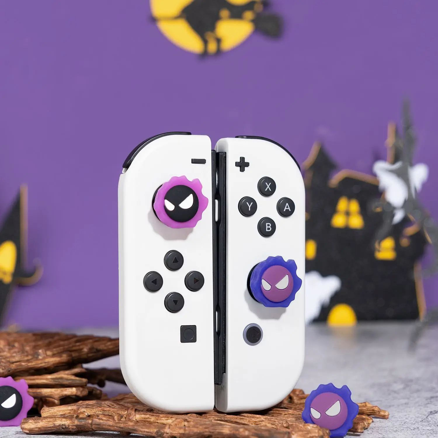 Pumpkin Funny Ghost Silicone Soft Thumb Stick Grip Cap Joystick Protective Cover For Switch Oled NS Lite Joycon Thumbstick Case