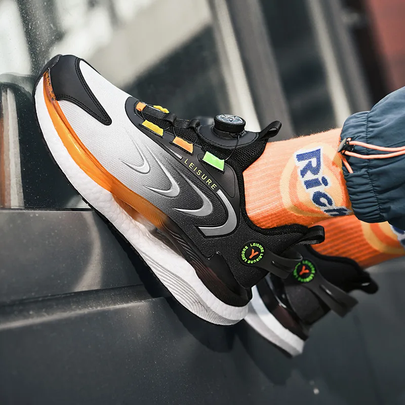 Mens Running Shoes Summer New Breathable Professional Marathon Training Shoes Cushioning Flat Tennis Shoes Female