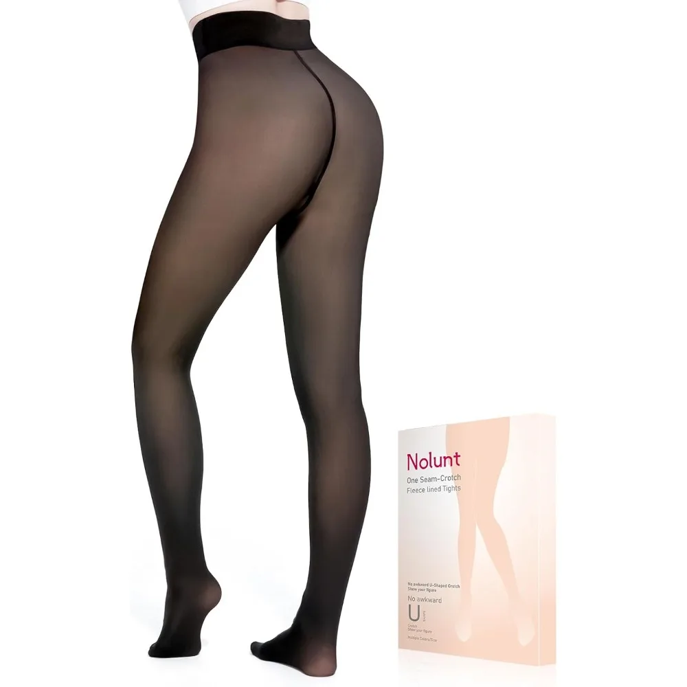 

Women Fleece Lined Tights,Fake Translucent Warm Pantyhose Leggings Fleece Lined Thermal Tights for Women in Winter.