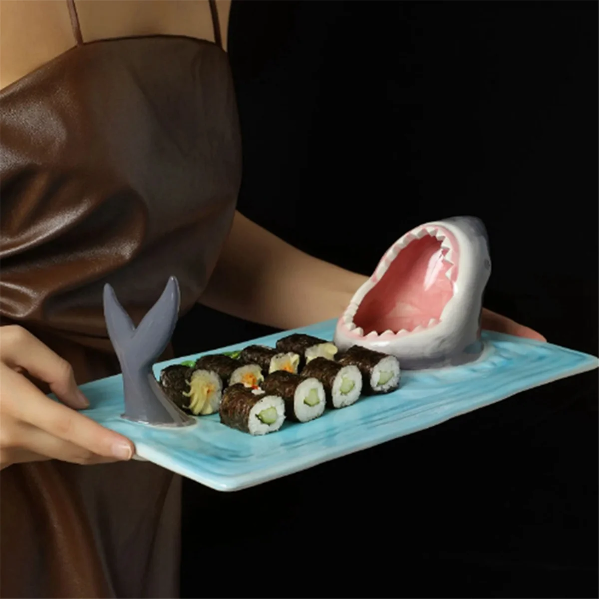 Retângulo Retângulo Cerâmica Sushi Plate, Placa De Queijo, Mesa De Jantar, Decoração De Cozinha