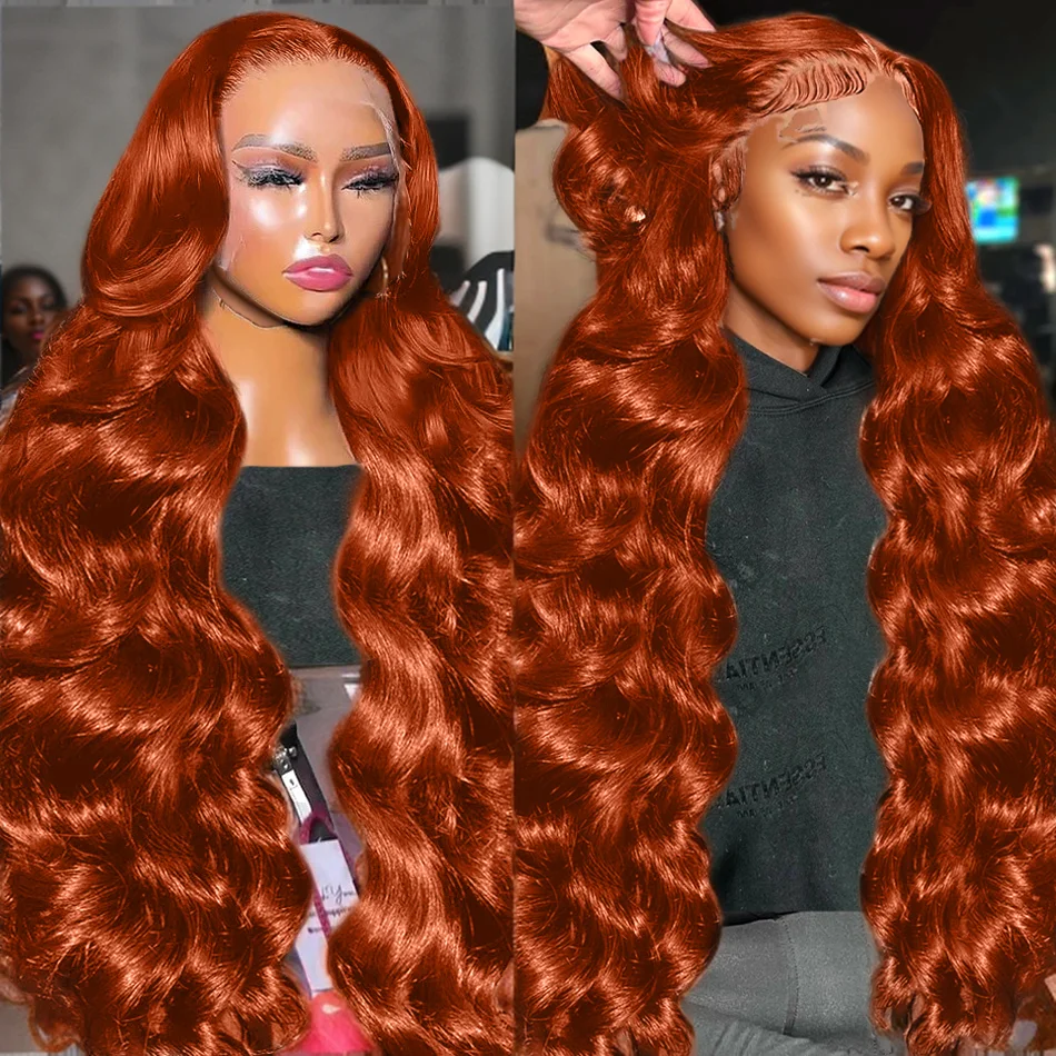 

Ginger Body Wave HD Transparent 13x6 Lace Frontal Wigs Brazilian Colored 13x4 Front Full Remy Human Hair Wig For Women Choice