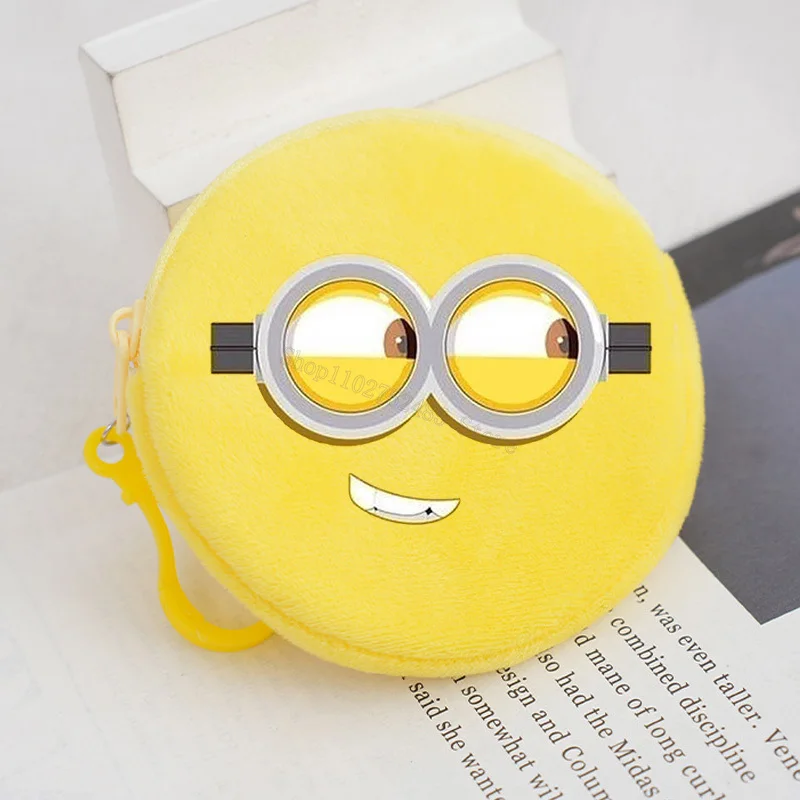 Despicables Me Minionses Mini Coin Purse for Kids Cute Plush Wallet Zipper Backpack Pendants Small Clutch Bag Card Holders