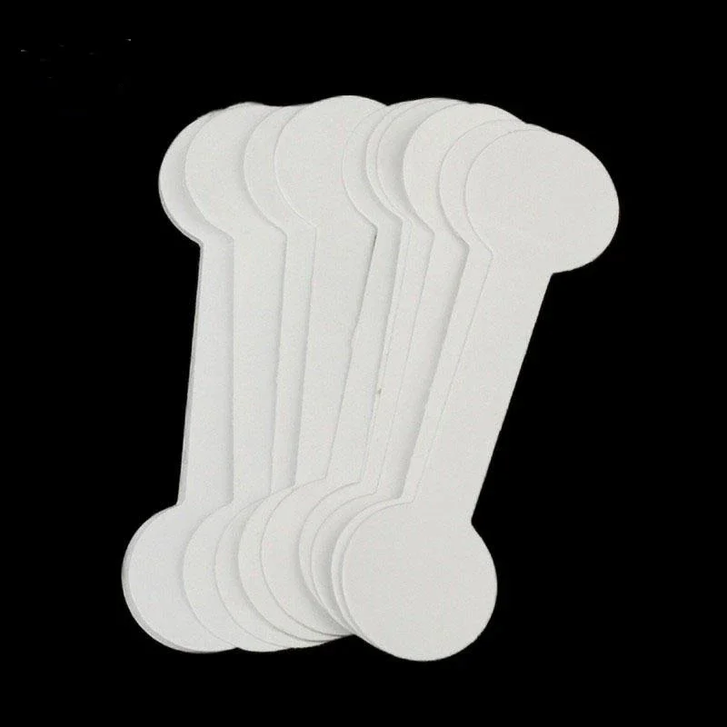 Round Dumbbell Fashion Jewelry Tag Retail Price Label  Self-Sticker Tool Paper Ring Price Card  White