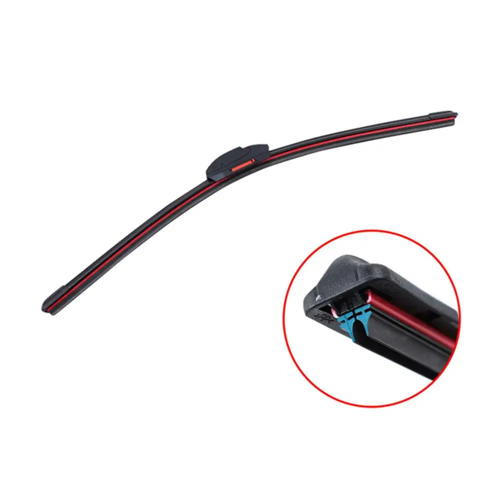 Car Windshield Wiper Blades Double Layer Soft Rubber Automotive Replacement Wipers Universal Cars Accessories