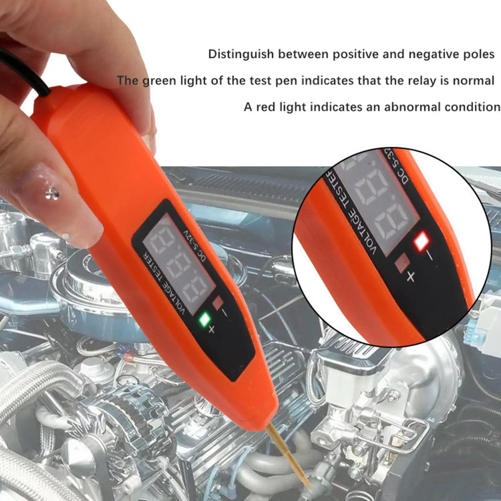 

Тестер напряжения с цифровым дисплеем, ручка для автоматического обслуживания, непрерывность 5-32 В