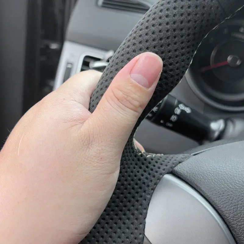 Car Accessories Steering Wheel Suede Leather Cover Trim For Mercedes Benz S-Class S500 2016 A-Class AMG A45 C 43 63 2015-2018