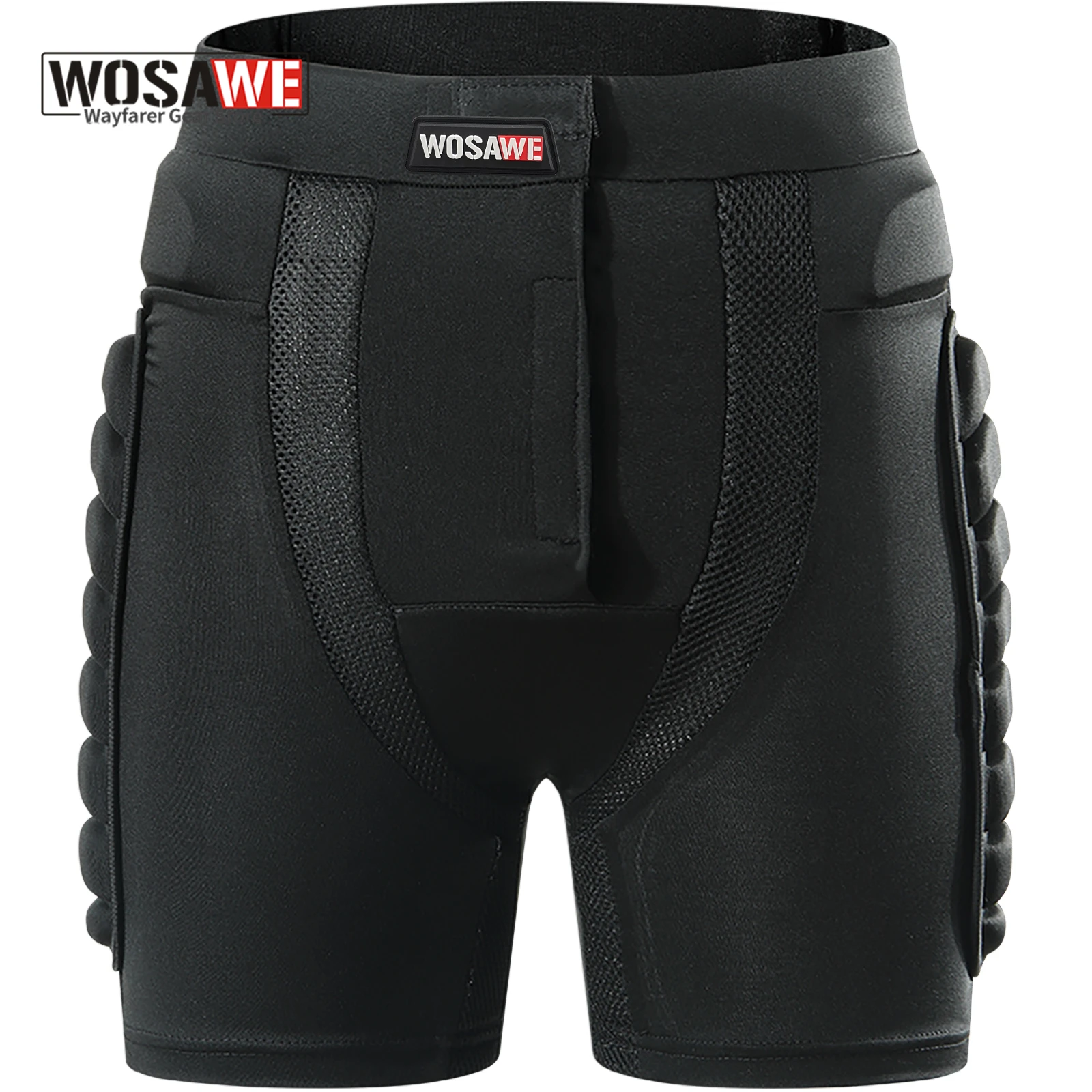 WOSAWE Motorcycle Riding Padded Shorts Motocross Hip Butt Padded Skating Ski Snowboard Shorts Breathable Sports Gear
