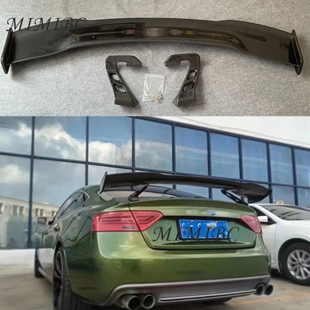 FOR  Audi New R8/TT/TTS/TTRS/S3/S4/S5/S6/S7/S8 High Quality Real Carbon Fiber Spoiler Wing Lip Spoilers Car Accessories